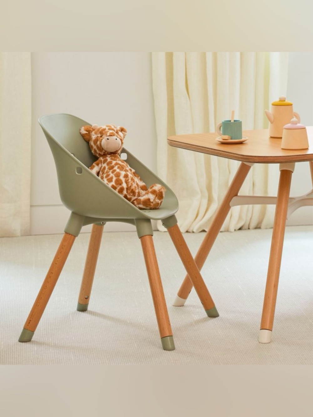 Lalo Toddler Legs only (no chair seat) Sage
